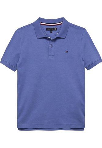 Polo Azul Para Niño De Punto Interlock De Corte Regular Tommy Hilfiger Tommy Hilfiger