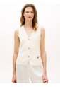 Chaleco Blanco De Punto Premium Con Cuello En V Tommy Hilfiger de Tommy Hilfiger