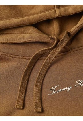 Buzo Beige Con Capota Y Logo Texturizado Tommy Hilfiger