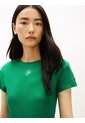 Camiseta Verde De Punto Con Logo Texturizado Tommy Hilfiger de Tommy Hilfiger