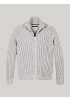 Saco Gris Niño Tejido Con Cierre De Cremallera Y Logo Tommy Hilfiger