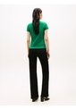 Camiseta Verde De Punto Con Logo Texturizado Tommy Hilfiger de Tommy Hilfiger