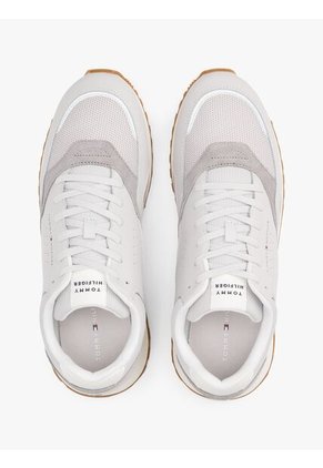 Tenis Blanco Con Malla Y Logo Tommy Hilfiger
