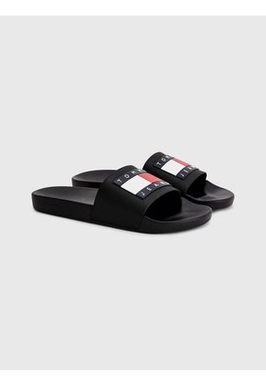 Sandalias Negro Con Parche Essential Tommy Hilfiger