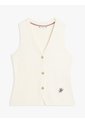 Chaleco Blanco De Punto Premium Con Cuello En V Tommy Hilfiger de Tommy Hilfiger