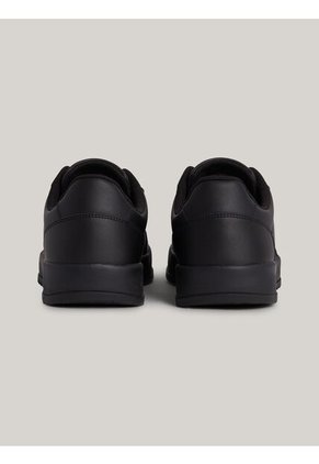 Tenis Negro Essential En Cuero De Estilo Retro Tommy Hilfiger