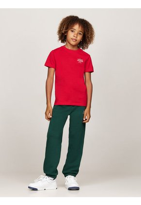 Camiseta Niño Roja Con Logo Gráfico En El Pecho Tommy Hilfiger