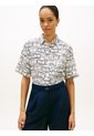 Camisa Blanca De Manga Corta Con Corte Amplio Tommy Hilfiger de Tommy Hilfiger