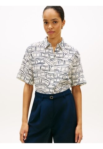 Camisa Blanca De Manga Corta Con Corte Amplio Tommy Hilfiger Tommy Hilfiger