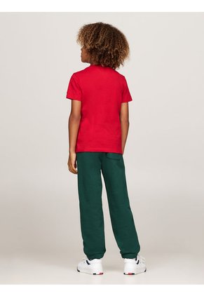 Camiseta Niño Roja Con Logo Gráfico En El Pecho Tommy Hilfiger