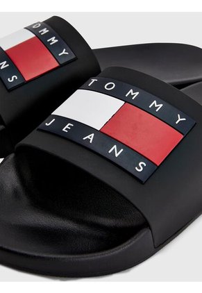 Sandalias Negro Con Parche Essential Tommy Hilfiger