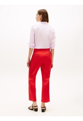 Pantalón Rojo Chino Lavado Slim De Pierna Recta Tommy Hilfiger
