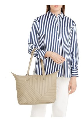 Bolso Beige Poppy Con Logo Metálico Tommy Hilfiger