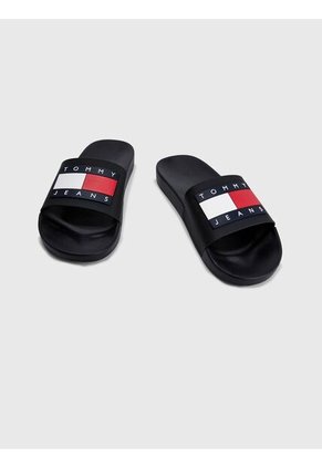 Sandalias Negro Con Parche Essential Tommy Hilfiger