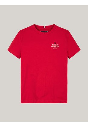 Camiseta Niño Roja Con Logo Gráfico En El Pecho Tommy Hilfiger