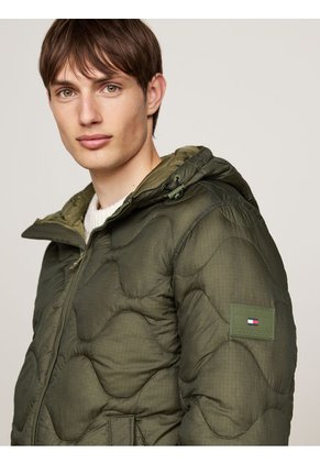 Chaqueta Verde Acochada Con Aislamiento Térmico Tommy Hilfiger