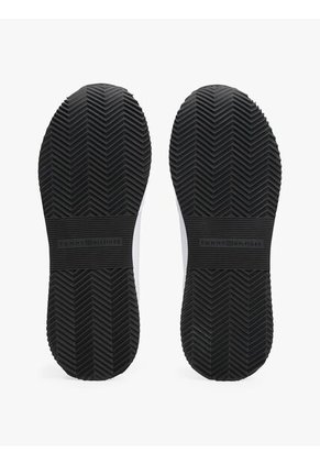 Tenis Blanco De Cuero Con Suela Gruesa Tommy Hilfiger