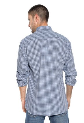 Camisa Azul-Blanco Tommy Hilfiger Crepe Poplin