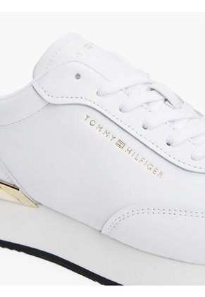Tenis Blanco De Cuero Con Suela Gruesa Tommy Hilfiger