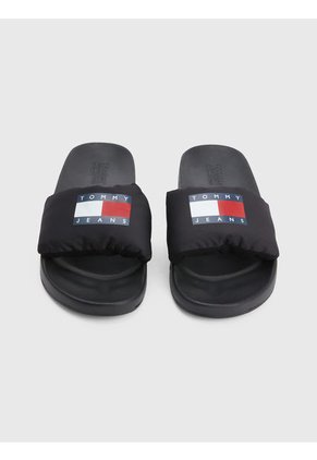 Sandalias Con Pala Acolchada Negro Tommy Hilfiger