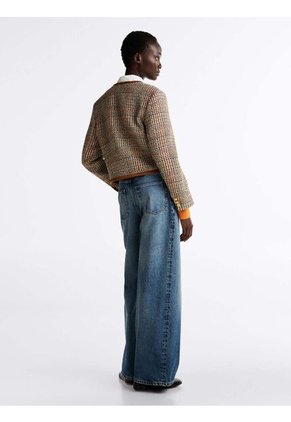 Americana Beige Holgada De Tweed Y Lana Tommy Hilfiger