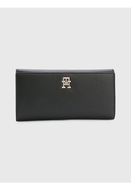 Cartera Grande Con Monograma Th Mujer Negro Tommy Hilfiger