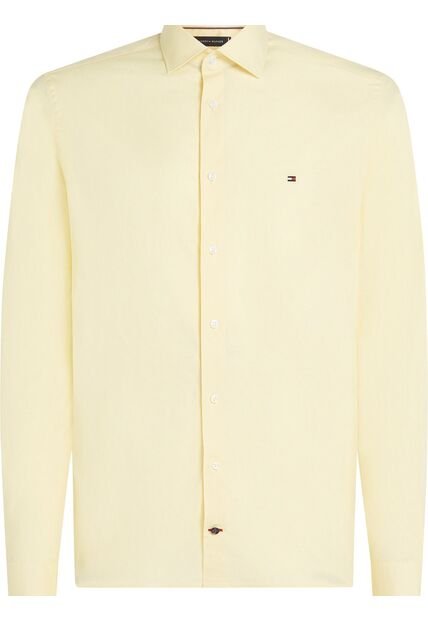 Camisa Naranja Flex Poplin De Corte Slim Tommy Hilfiger