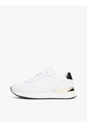 Tenis Blanco De Cuero Con Suela Gruesa Tommy Hilfiger
