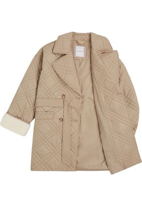 Gabán Beige Acolchado De Corte Amplio Para Mujer Tommy Hilfiger