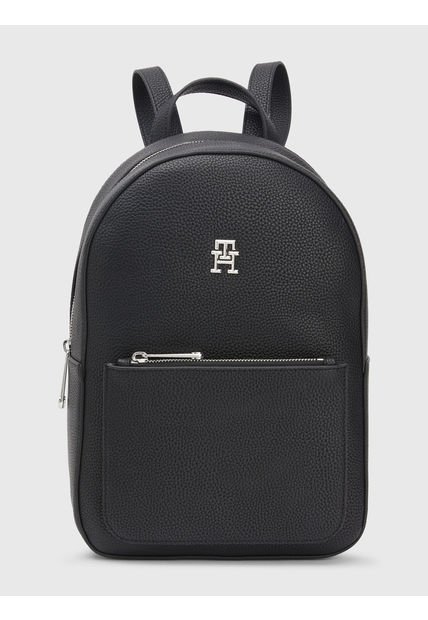 Morral Granulada Con Monograma Mujer Negro Tommy Hilfiger