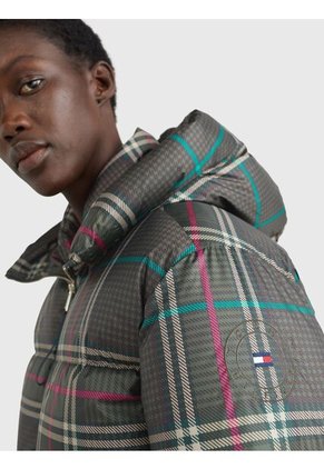 Chaqueta Acolchada Amplia De Cuadros Mujer  Tommy Hilfiger
