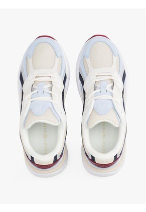 Tenis Negro Con Suela Dentada Y Monograma Tommy Hilfiger