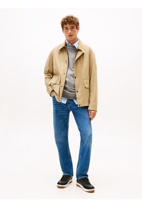 Tenis Negro De Cuero Con Logo Tommy Hilfiger