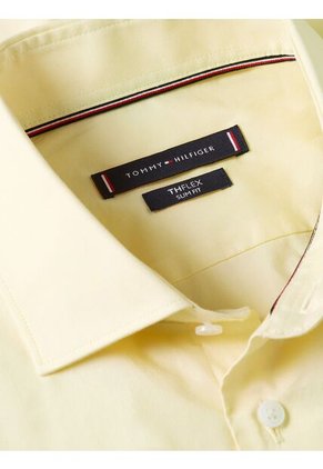 Camisa Naranja Flex Poplin De Corte Slim Tommy Hilfiger