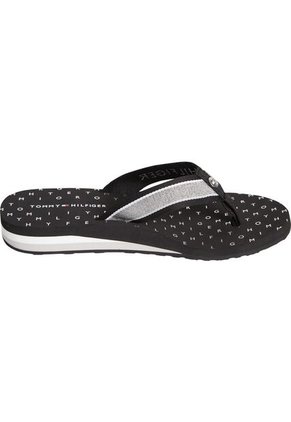Sandalias Flip Flop Negro Core Mid Wedge De Playa Negro Tommy Hilfiger