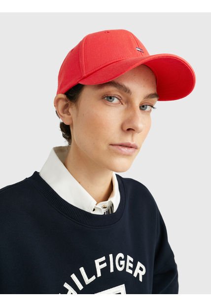 Gorra De Béisbol Essential Con Logo Mujer Rojo Tommy Hilfiger