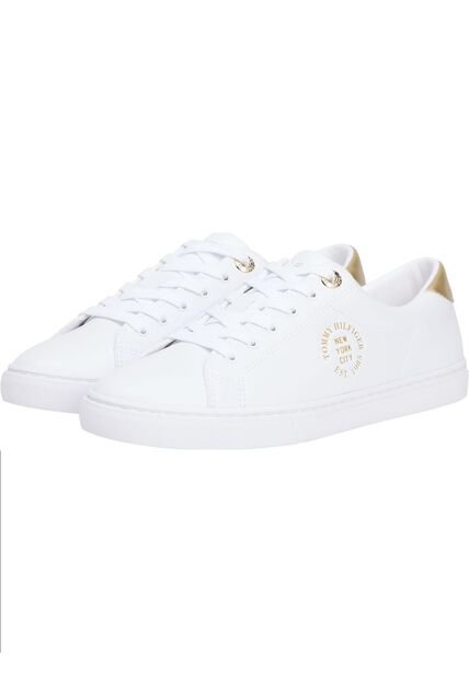 Tenis Blanco IM Con Detalles En Dorado Tommy Hilfiger