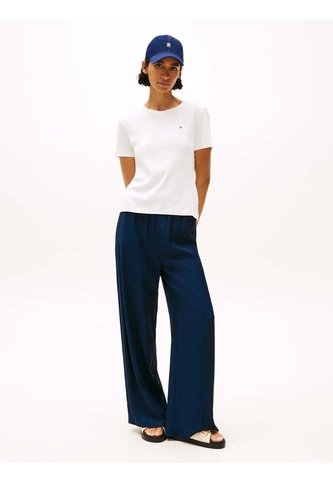 Camiseta Blanca De Cuello Redondo Con Corte Slim Tommy Hilfiger Tommy Hilfiger