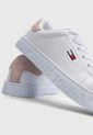 Tenis Lifestyle Blanco-Palo Rosa-Rojo Tommy Hilfiger Jeans Sneaker Pop de Tommy Hilfiger