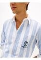 Camisa Azul Oxford De Corte Clásico Con Escudo Tommy Hilfiger de Tommy Hilfiger
