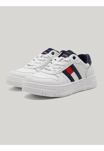 Tenis Casual Para Niños Blanco Tommy Hilfiger