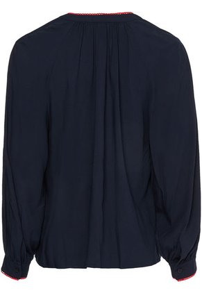 Blusa De Corte Amplio Con Mangas Raglán Azul Tommy Hilfiger