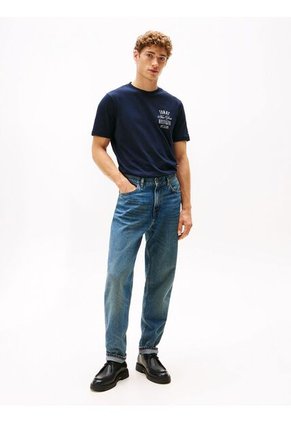 Camiseta Azul Con Logo Gráfico Tommy Hilfiger