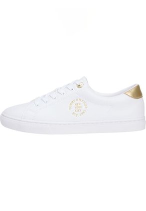 Tenis Blanco IM Con Detalles En Dorado Tommy Hilfiger