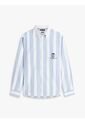 Camisa Azul Oxford De Corte Clásico Con Escudo Tommy Hilfiger de Tommy Hilfiger