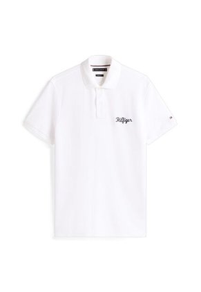 Polo Blanco De Corte Regular Con Logo Gráfico Tommy Hilfiger
