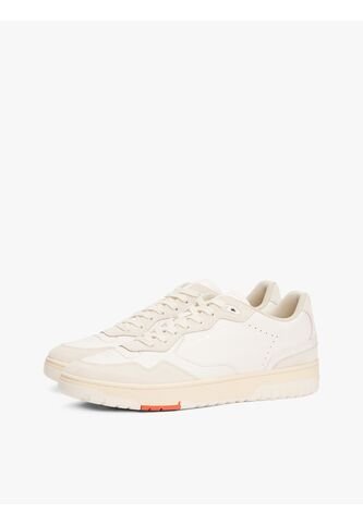 Tenis Blanco De Cuero Con Logo Tommy Hilfiger Tommy Hilfiger
