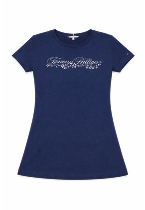 Camiseta Celeste Con Logo Gráfico De Corte Regular Tommy Hilfiger