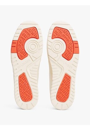 Tenis Blanco De Cuero Con Logo Tommy Hilfiger