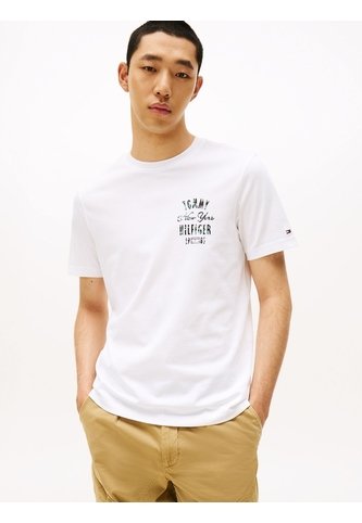 Camiseta Blanca Con Logo Gráfico Tommy Hilfiger Tommy Hilfiger